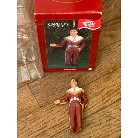 Vintage 90s Carlton Cards Heirloom Buffalo Bob Ornament Howdy Doody Show w/Box - Picture 16 of 16